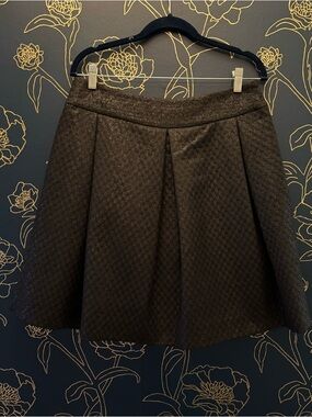Kate Spade SPARKLE Jacquard  SKIRT black PLEATED. Size 12